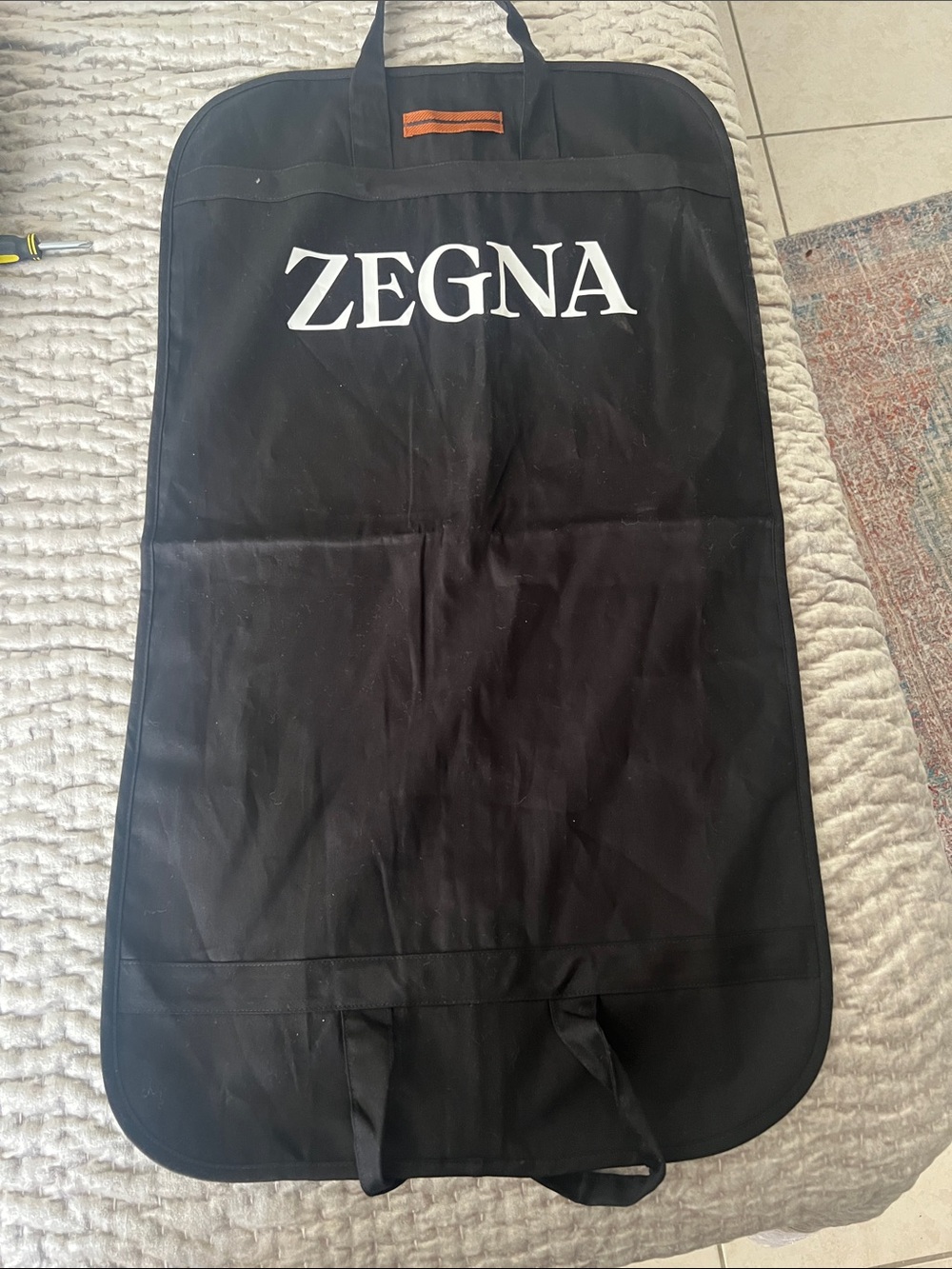 Zegna Black Garment Bag - Travel Suit Cover